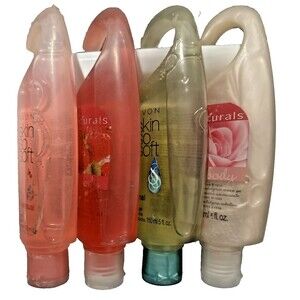 AVON Shower Gel 5 oz Senses Skin So Soft Naturals NEW & SEALED Lot of 4